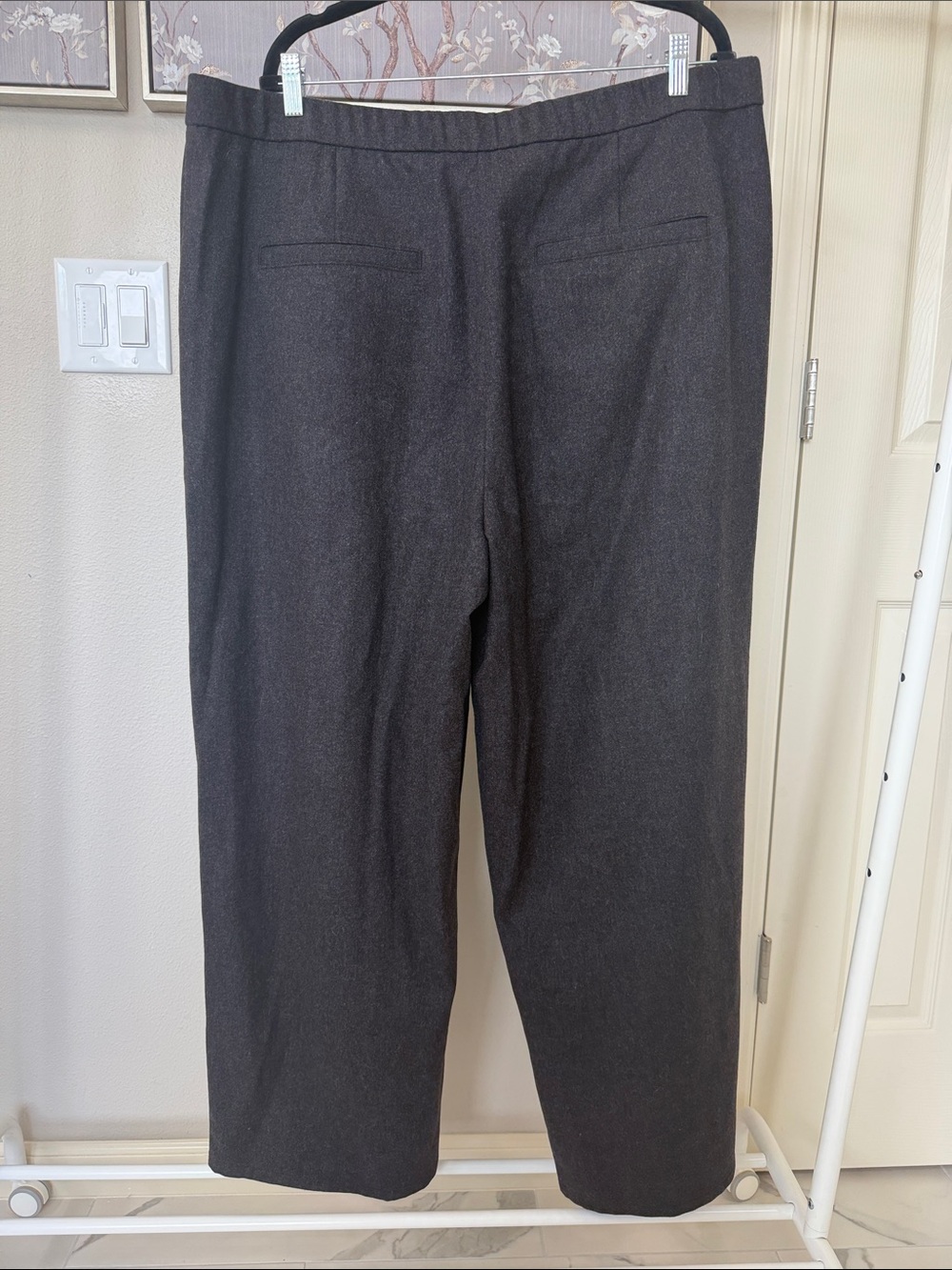 Eileen Fisher Wide-Leg Dress Pants in Dark Charcoal - Picture 2 of 7